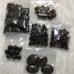 Mixed lot of gemstone and dyed pearl beads for jewelry making